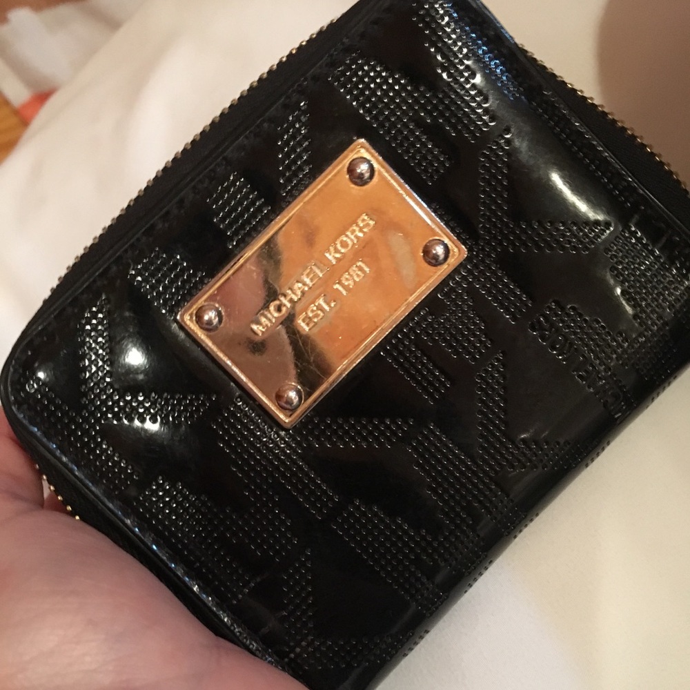 Michael Kors Black and Gold Wallet